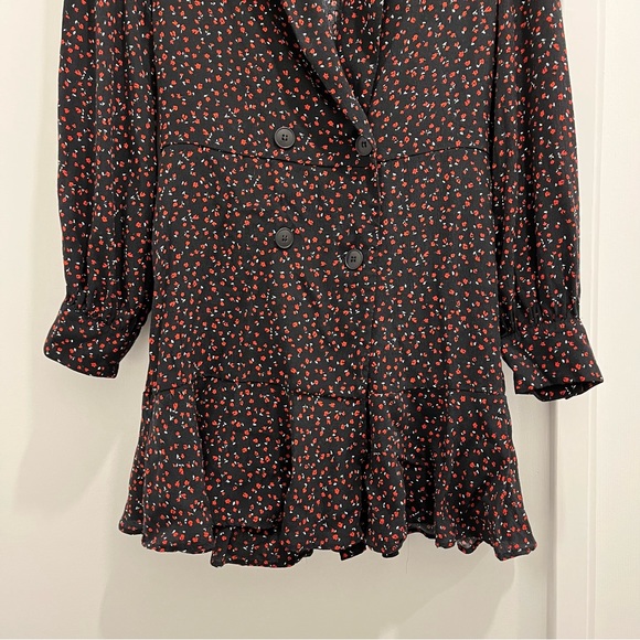 Zara black ditsy print romper - Picture 3 of 6